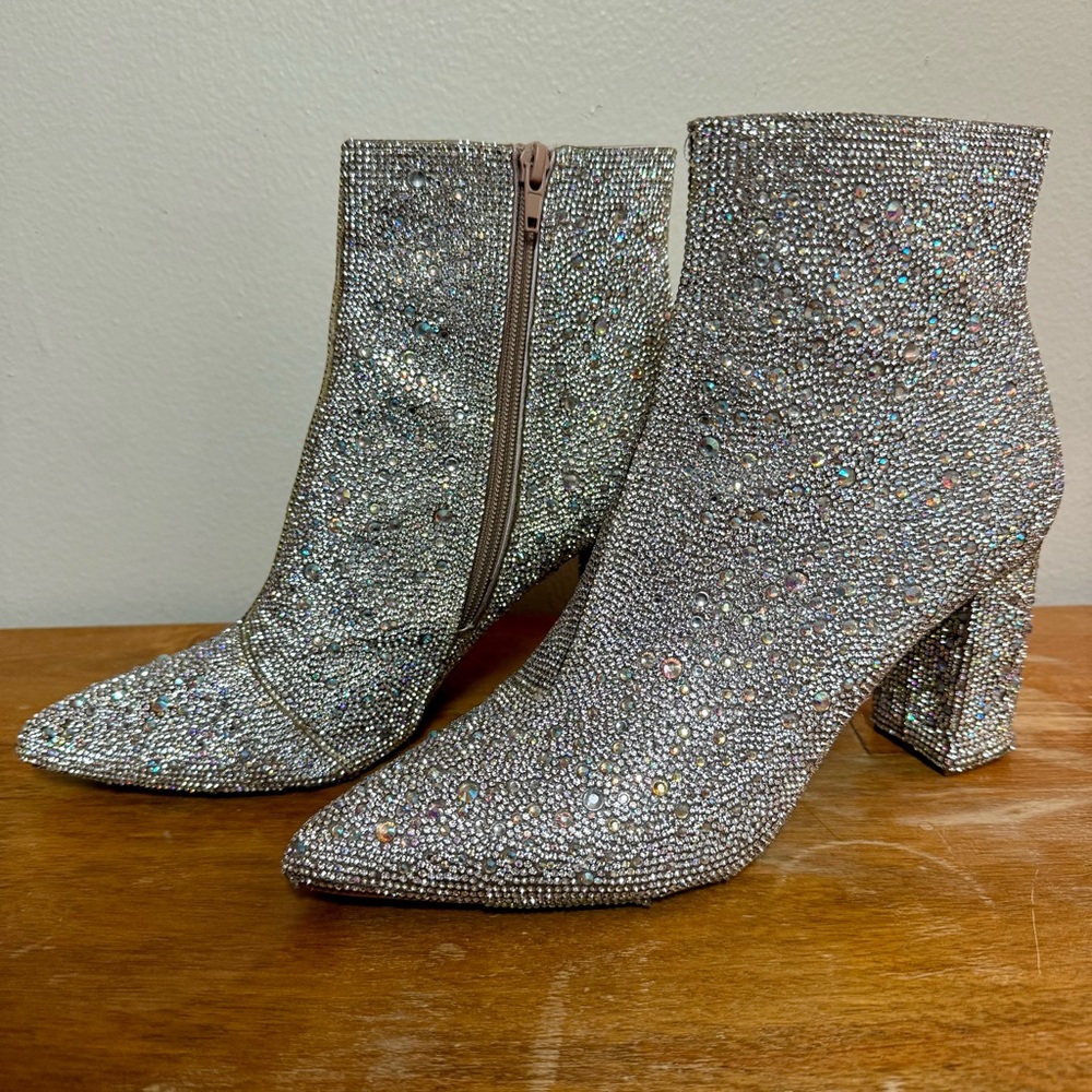 Betsey Johnson SB Cady Rhinestone Ankle Boots